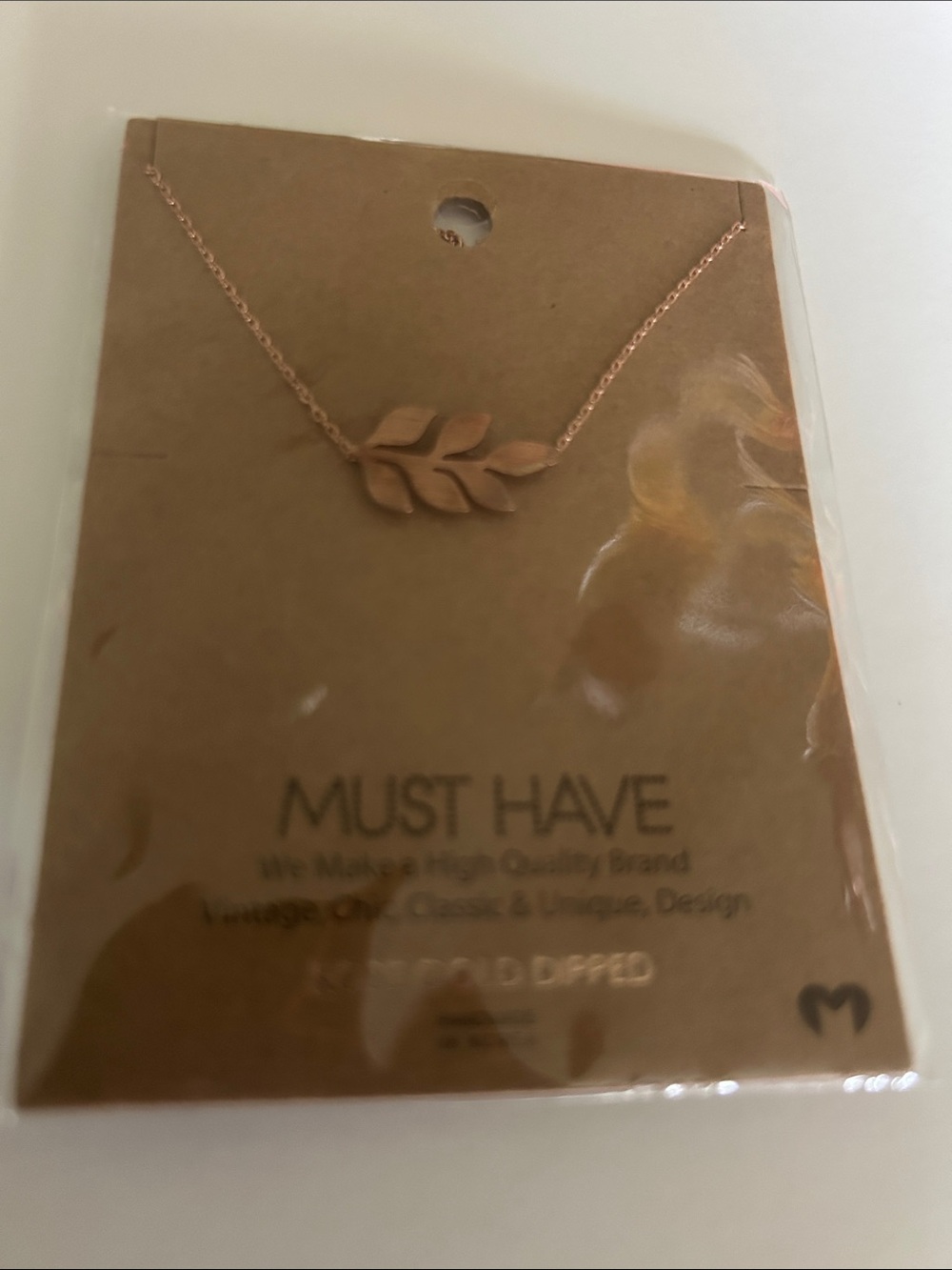 Must Have Rose Gold Leaf Necklace